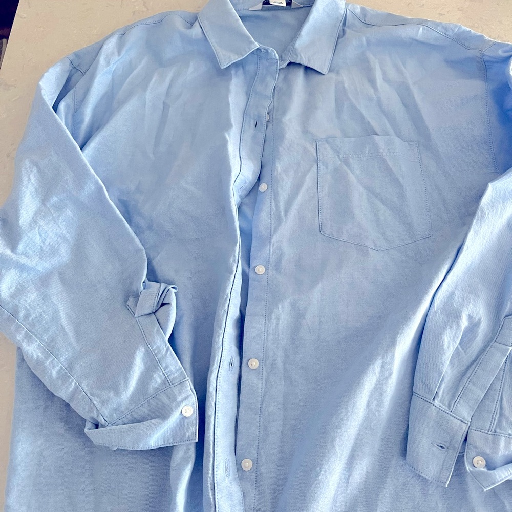 NWT Old Navy Boyfriend Shirt Button Down